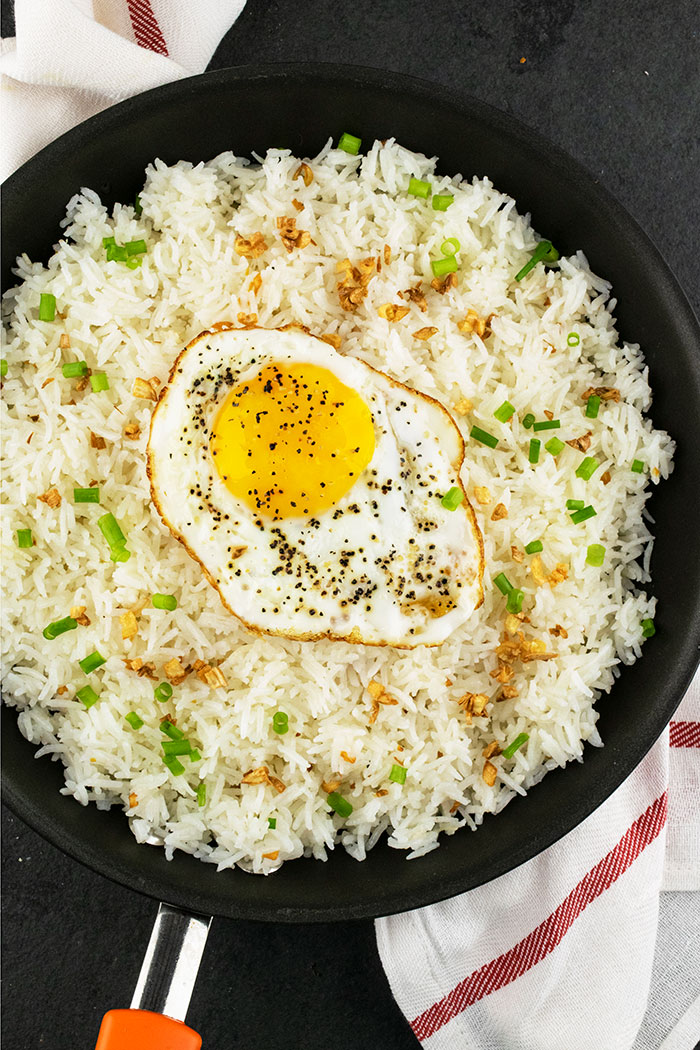 Garlic rice guide at Sun Rey Cafe